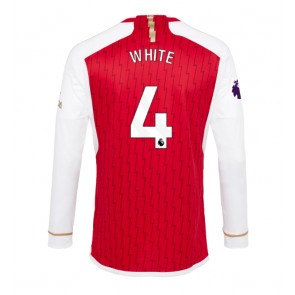 Arsenal Benjamin White #4 Replica Home Stadium Shirt 2023-24 Long Sleeve